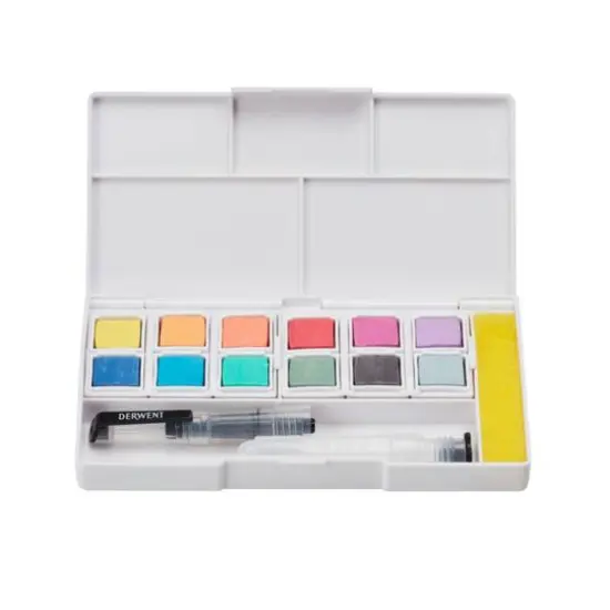 Derwent&reg; 12-Color Pastel Shades Paint Pan Set {1}