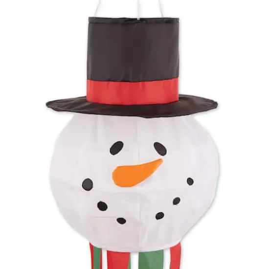 53" Red, Green & White Snowman Windsock {3}