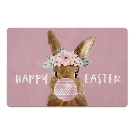 Easter Bunny Bubblegum 18" x 27" Floor Mat {1}