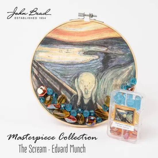 John Bead Masterpiece Collection Glass Bead Box Mix The Scream/Edvard Munch {5}