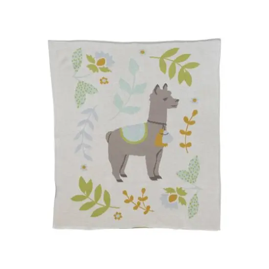 Hello Honey&reg; Knit Llama Baby Blanket {1}