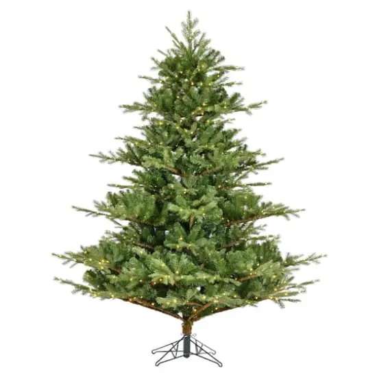 6.5ft. Pre-Lit Sherwood Fir Artificial Christmas Tree, Warm White LED Lights {1}