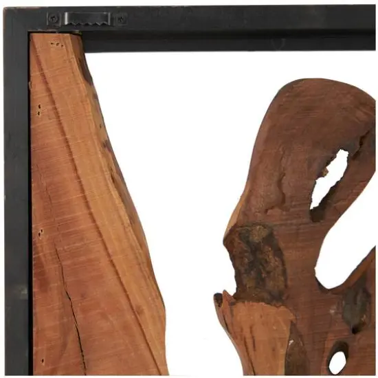 Brown Handmade Abstract Live Edge Wooden Slab Wall D&eacute;cor Set {6}