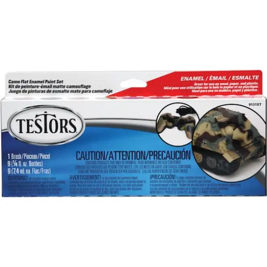 Testors Camo Flat Enamel Paint Set {3}