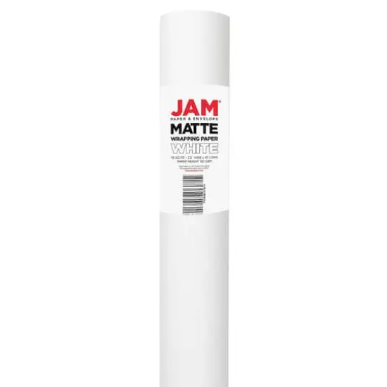 JAM Paper Matte Gift Wrap, 2ct. White {5}