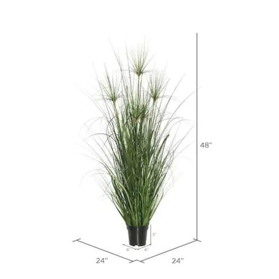 4ft. Potted Artificial Green Brushed Grass {5}