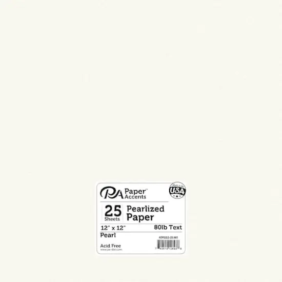 PA Paper&trade; Accents 12" x 12" 80lb. Pearlized Paper, 25 Sheets {1}