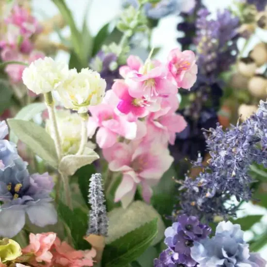 16" Lavender & Hydrangea Arrangement in Vase {5}