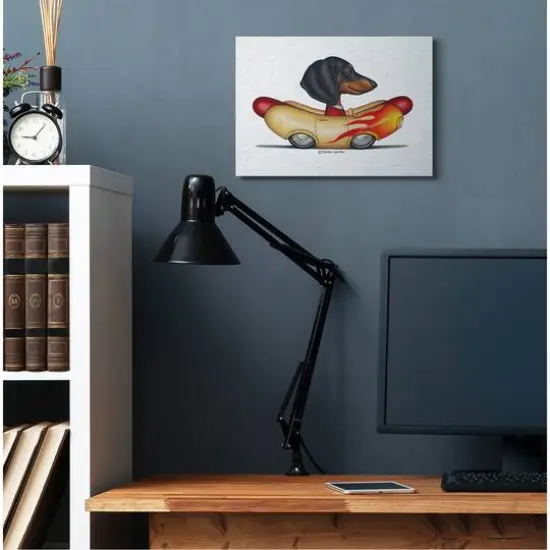 Stupell Industries Dachshund in Weenie Mobile Canvas Wall Art {3}