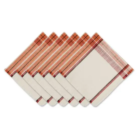 Pumpkin Spice Plaid Border Napkin, 6ct. {1}