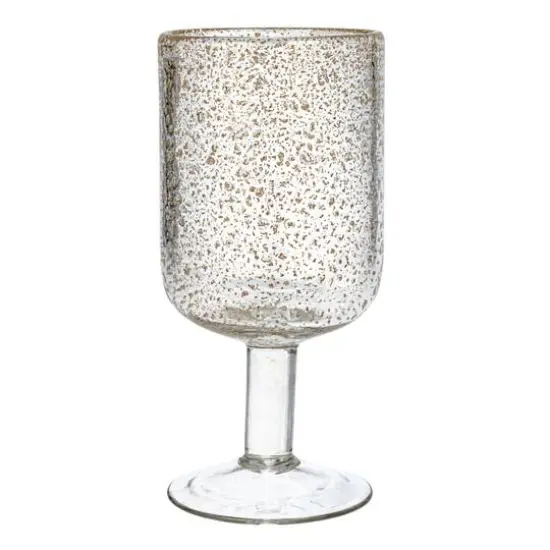Hello Honey&reg; 12oz. Stemmed Gold-Flecked Clear Drinking Glass {1}