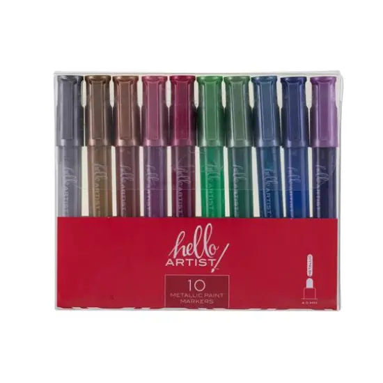 Hello, Artist!&trade; 10-Color Metallic Paint Markers Set {5}