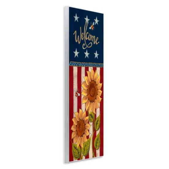 Stupell Industries Americana Welcome Country Sunflowers Wall Plaque Art {4}