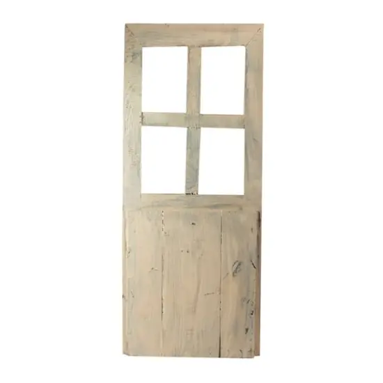 2.3ft White Miniature Wooden Door Wall Hanging Decoration {4}