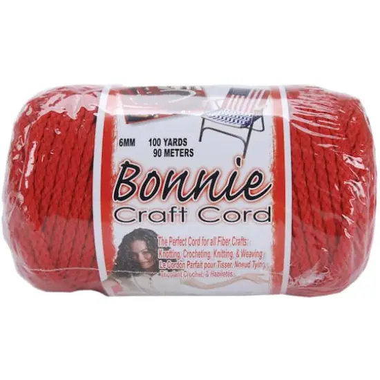 Bonnie Craft Cord, 6mm Red {1}