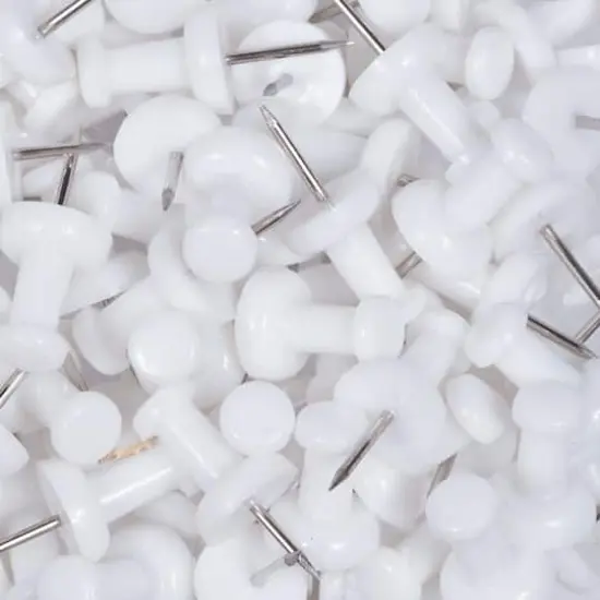JAM Paper White Standard Push Pins, 2 Packs of 100 {4}