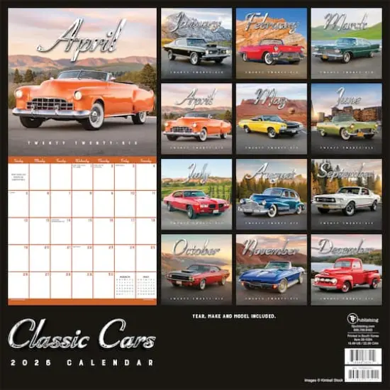 2026 Classic Cars Wall Calendar {6}