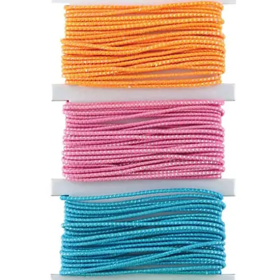 Clubhouse Crafts&reg; 1.2mm Thick Sparkle Elastic Cords {4}