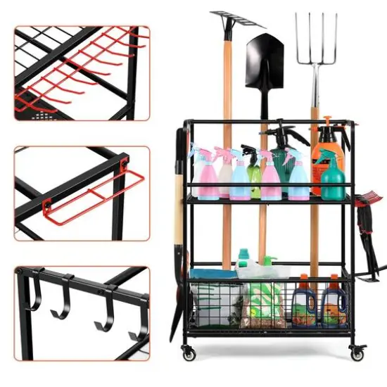 NEX&trade; Garden Tool Rolling Storage Organizer {7}