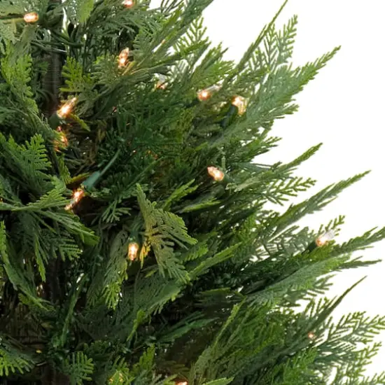 3ft. Pre-Lit Cypress Tree In Nursery Pot {4}