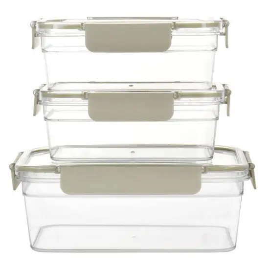 Martha Stewart Rectangular Plastic Container Set with Locking Lids {1}