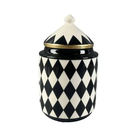 Black & White Diamond Ceramic Canister by Ashland&reg; {1}