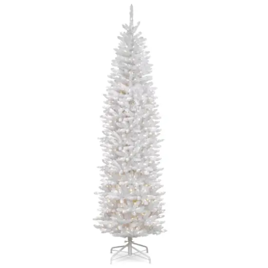 9ft. Pre-Lit Kingswood White Fir Artificial Christmas Tree, Clear Lights {1}