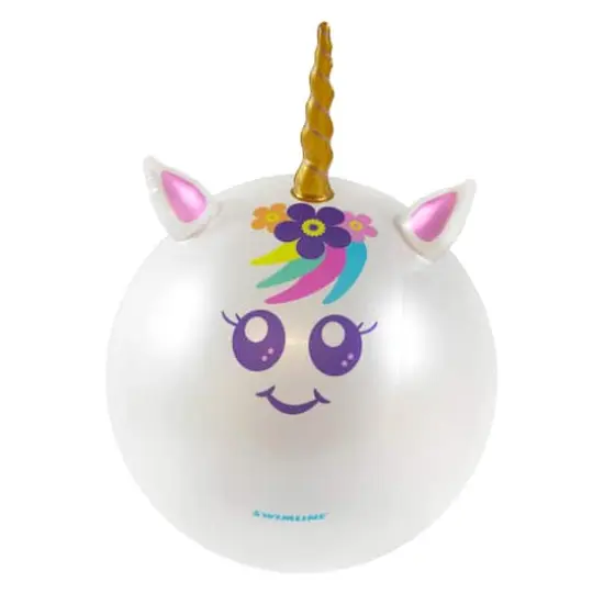 Swim Central 29" Inflatable Rainbow Unicorn Beach Ball with Horn {1}