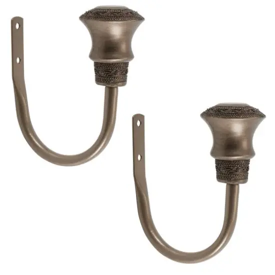 Simplify Black Silver Marquis Curtain Holdbacks {1}