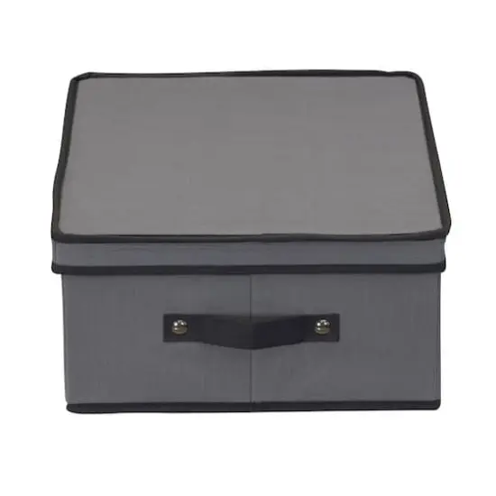 Household Essentials Glassware Storage Box Gray {7}