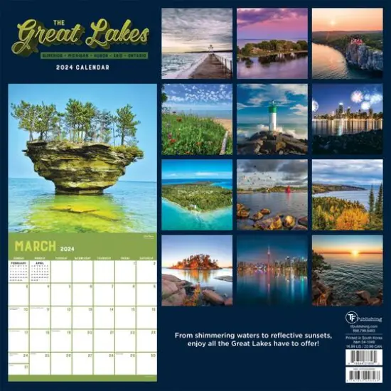 TF Publishing 2024 Great Lakes Wall Calendar {3}