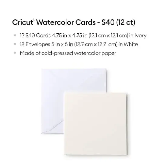 Cricut&reg; S40 Watercolor Cards, Ivory {3}