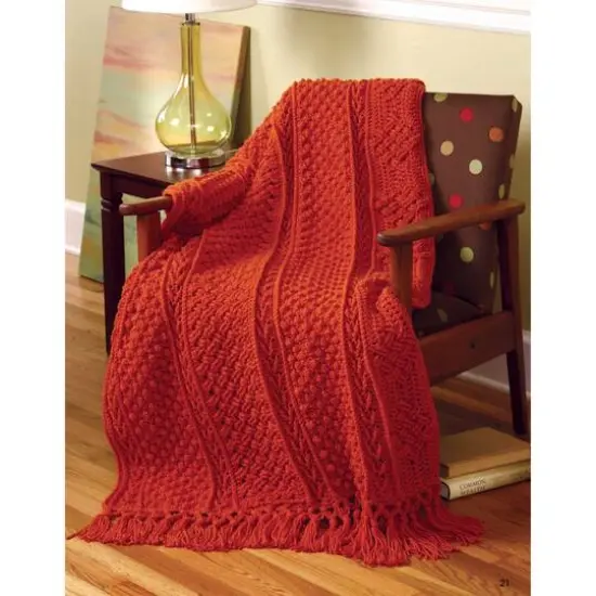 Leisure Arts&reg; Aran Afghans to Crochet Book {7}
