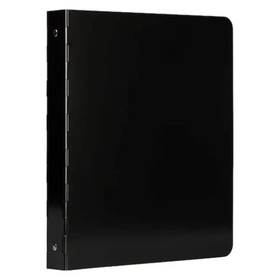 JAM Paper 1" Aluminum 3-Ring Binder Black {4}