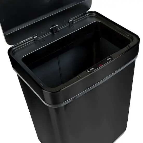 Honey Can Do 50L Black Stainless Steel Trash Can w/ Motion Sensor {6}