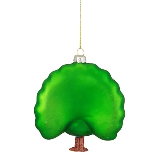 Green & Blue Peacock Glass Ornament {6}