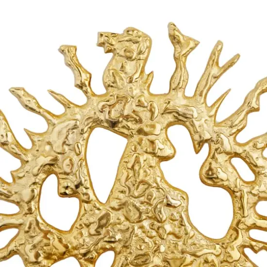 Set of 3 Gold Aluminum Modern Wall Decor, 25" x 25" x 3" {5}