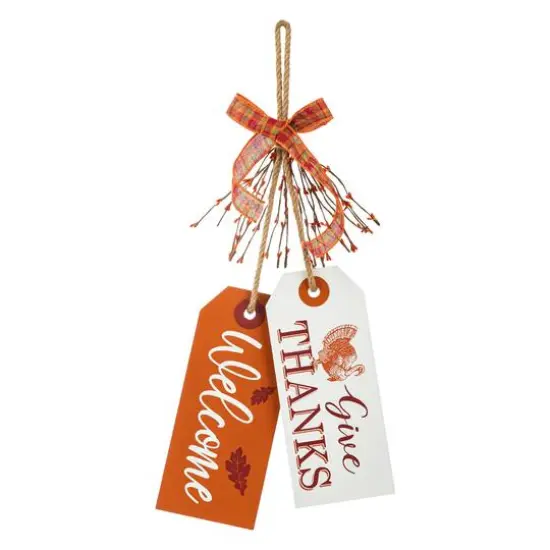 Glitzhome® 24" Thanksgiving Wooden "Give Thanks" Door Hanger {7}