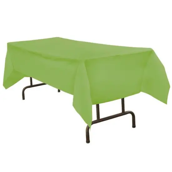 JAM Paper 108" Rectangular Plastic Table Cover Lime Green {3}