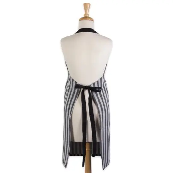 Black & White Stripe Chef Apron {3}
