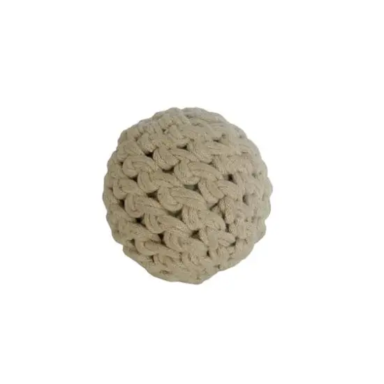 4" Natural Brown Rope Orb Accent Set {6}