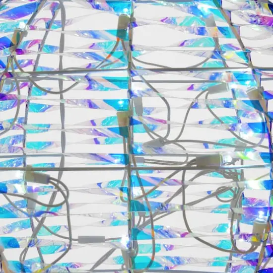 48" Pre-Lit Iridescent Snowman {5}