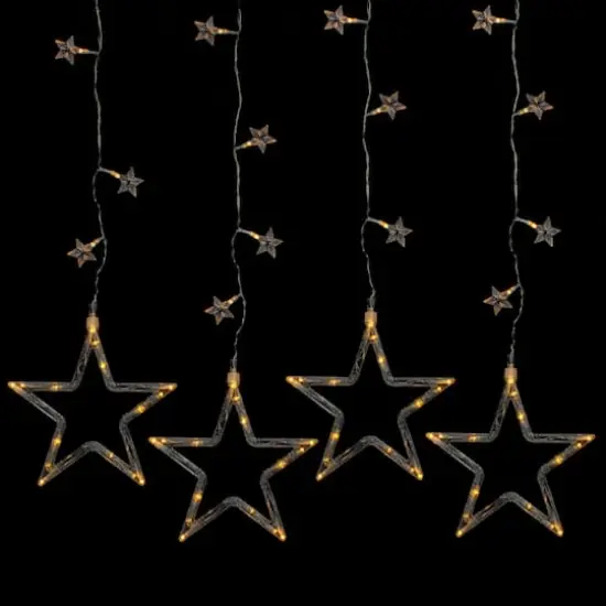 100ct. Clear LED Star Silhouette Window Curtain Lights {3}