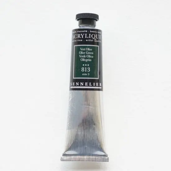 Sennelier Extra Fine Artists' Acrylic Paint, 60mL 813 Olive Green {1}
