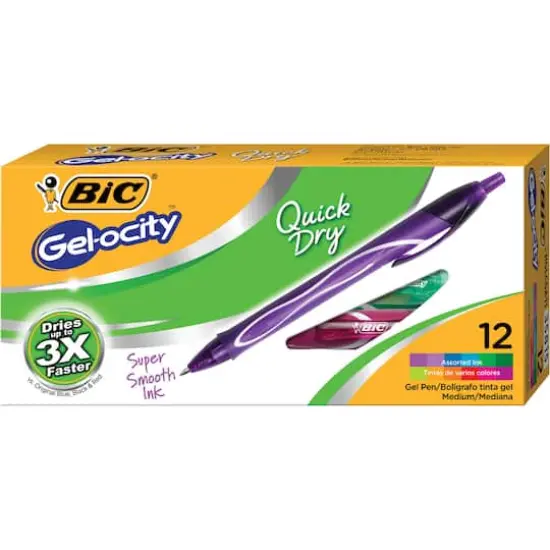 BIC&reg; Gel-ocity&reg; Quick Dry Retractable Gel Pens {1}