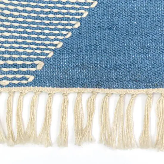 National Outdoor Living&reg; Geometric Hand Woven Outdoor Rug Dusty Blue {5}