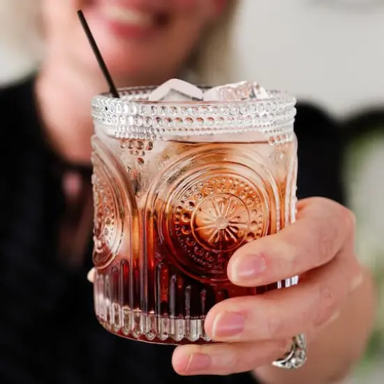 Kate Aspen&reg; 10oz. Retro Arch Floral Drinking Glasses, 6ct. Clear {6}