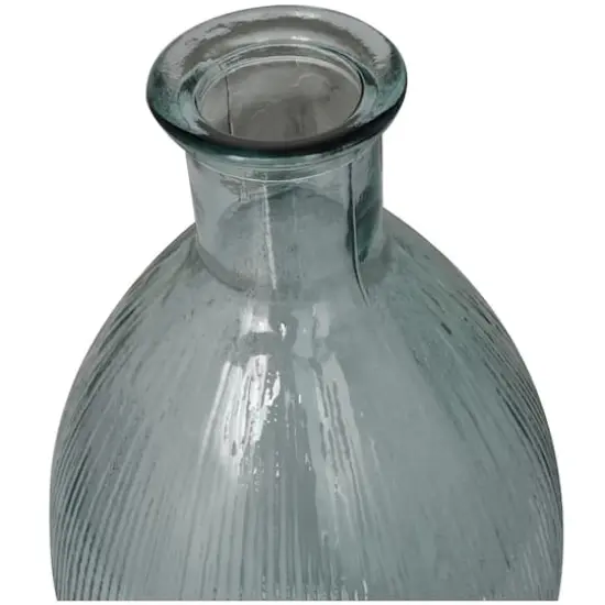 23" Clear Ribbed Spanish Bottle Vase {6}