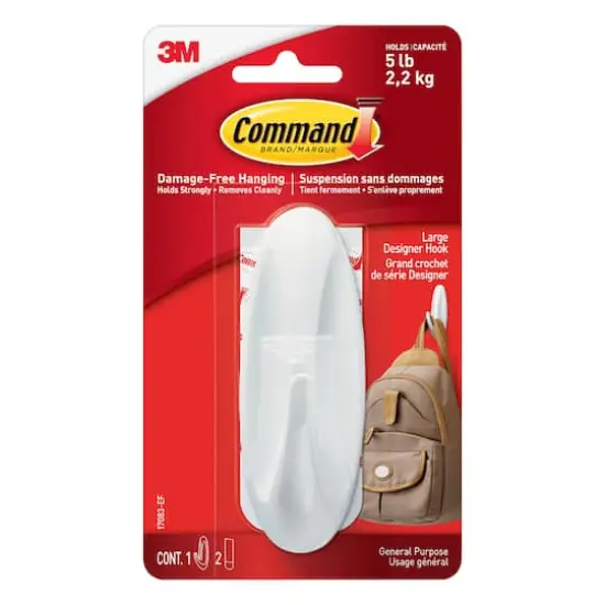 3M Command&trade; Designer Hooks White {1}