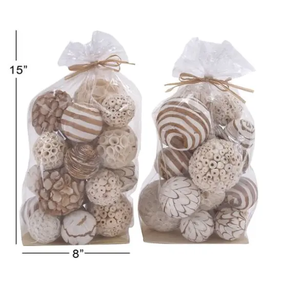 Brown Dried Flowers Natural Orbs & Vase Filler, 2ct. {7}